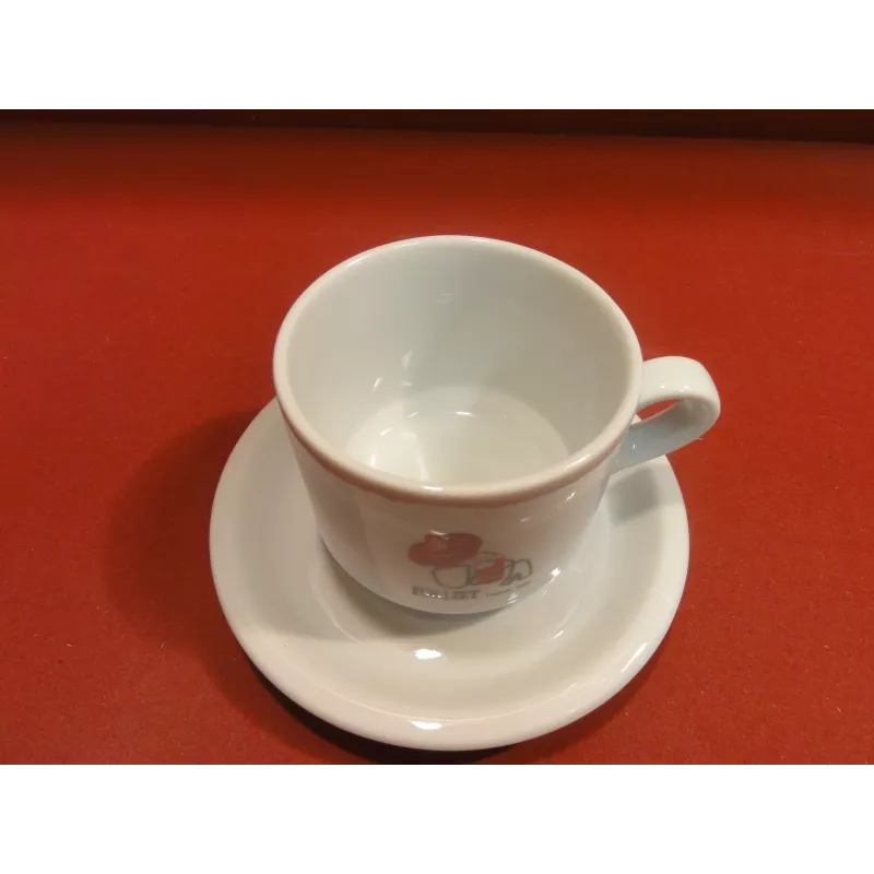Set de 4 tasses à café / Cafés Folliet / Nicole Blas / Bistrot