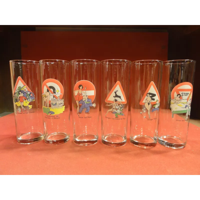 6 VERRES HUMORISTIQUE - Tigrebock