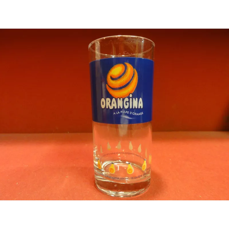 1 VERRE ORANGINA  HT. 13.50cm