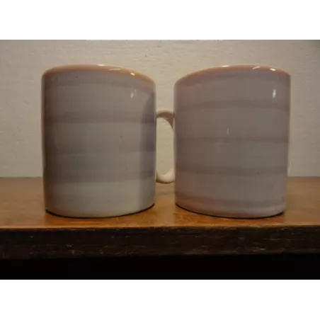 DEUX MUGS LILAS HT. 9CM