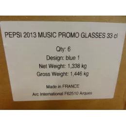 6 VERRES PEPSI  33CL