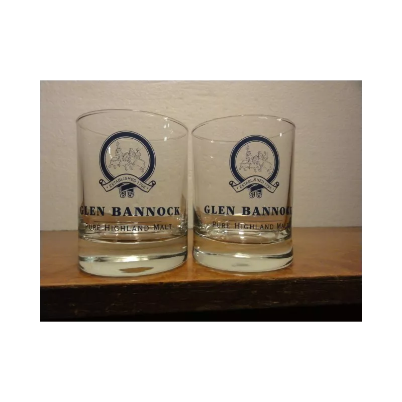 2 VERRES WHISKY GLEN BANNOCK 22CL