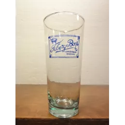 1 VERRE TUBORG  ECRITURE BLEU