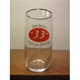 1VERRE LES BIERES "33"  25cl