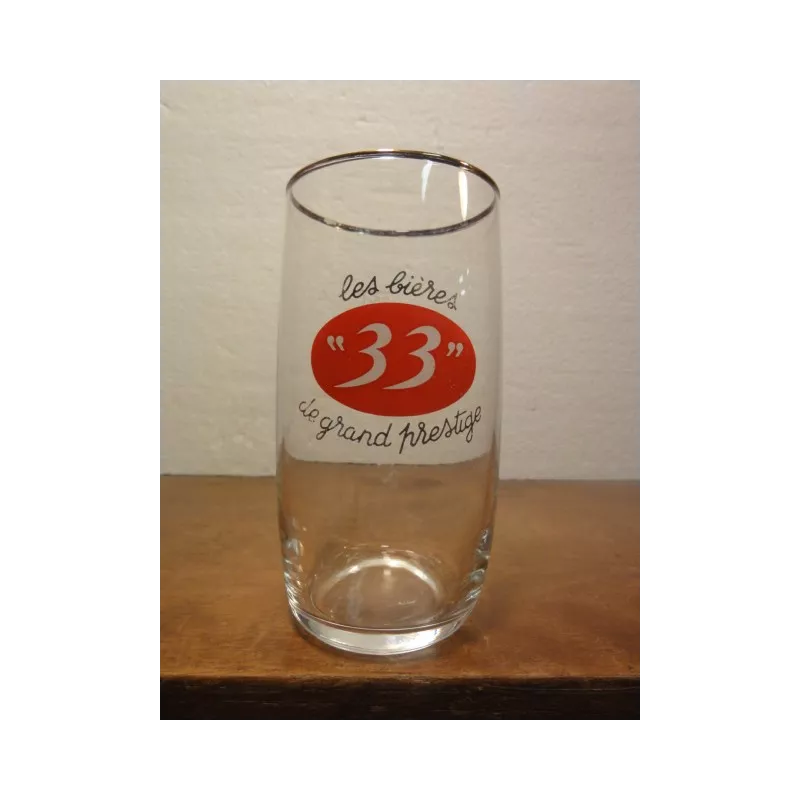 1VERRE LES BIERES "33"  25cl