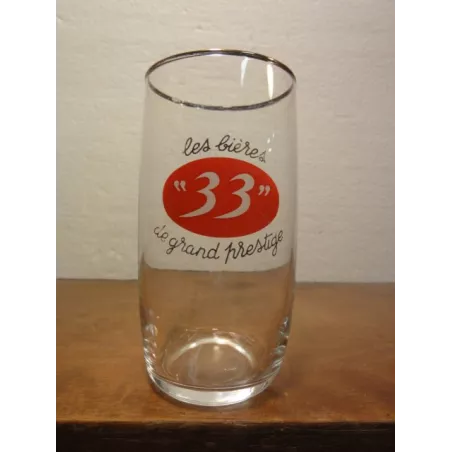 1VERRE LES BIERES "33"  25cl