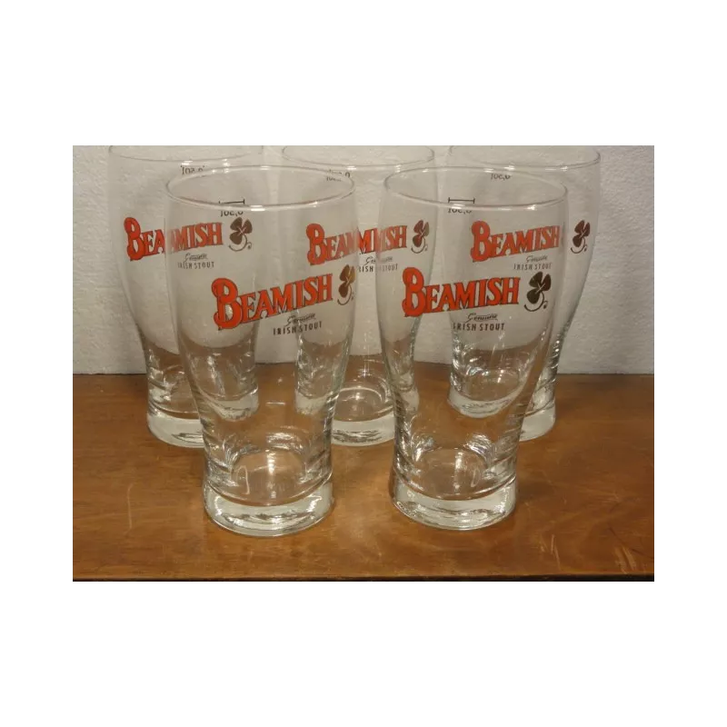 5 VERRES BEAMISH 50CL