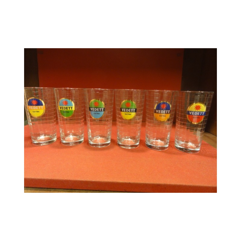 6 VERRES VEDETT COLLECTOR 33cl