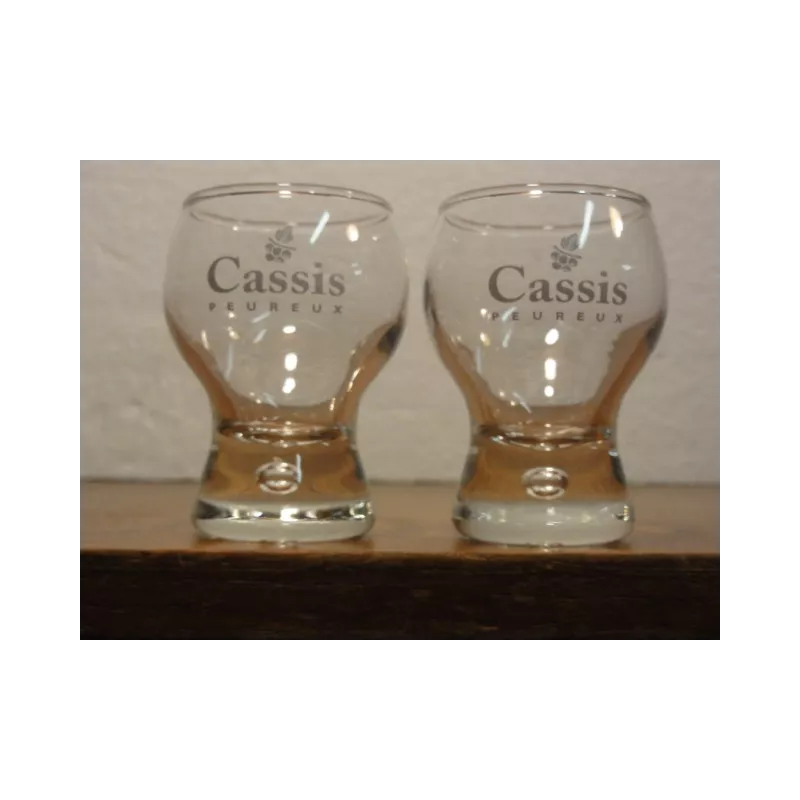 2 VERRES CASSIS PEUREUX 5 CL