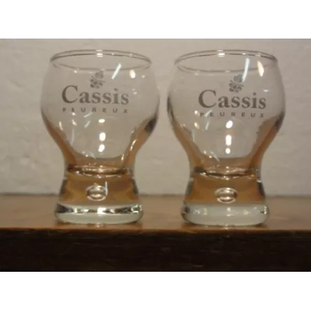 2 VERRES CASSIS PEUREUX 5 CL