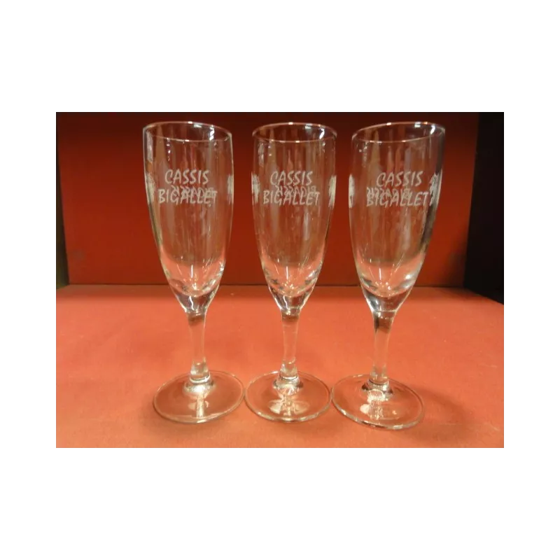 3 VERRES A KIR CASSIS BIGALLET 10CL