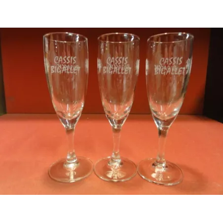 3 VERRES A KIR CASSIS BIGALLET 10CL