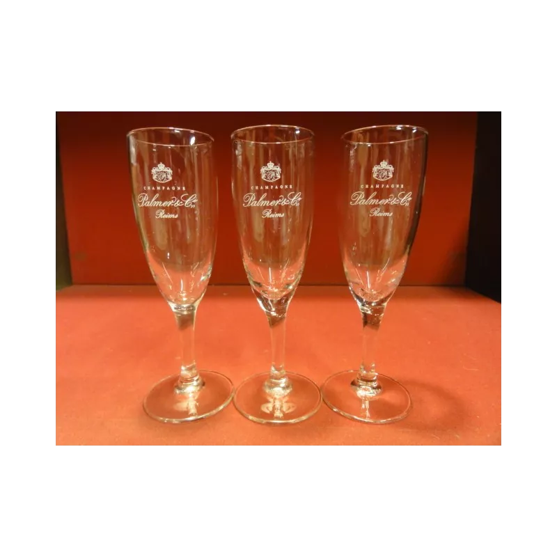 3 FLUTES A CHAMPAGNE PALMER HT 16CM