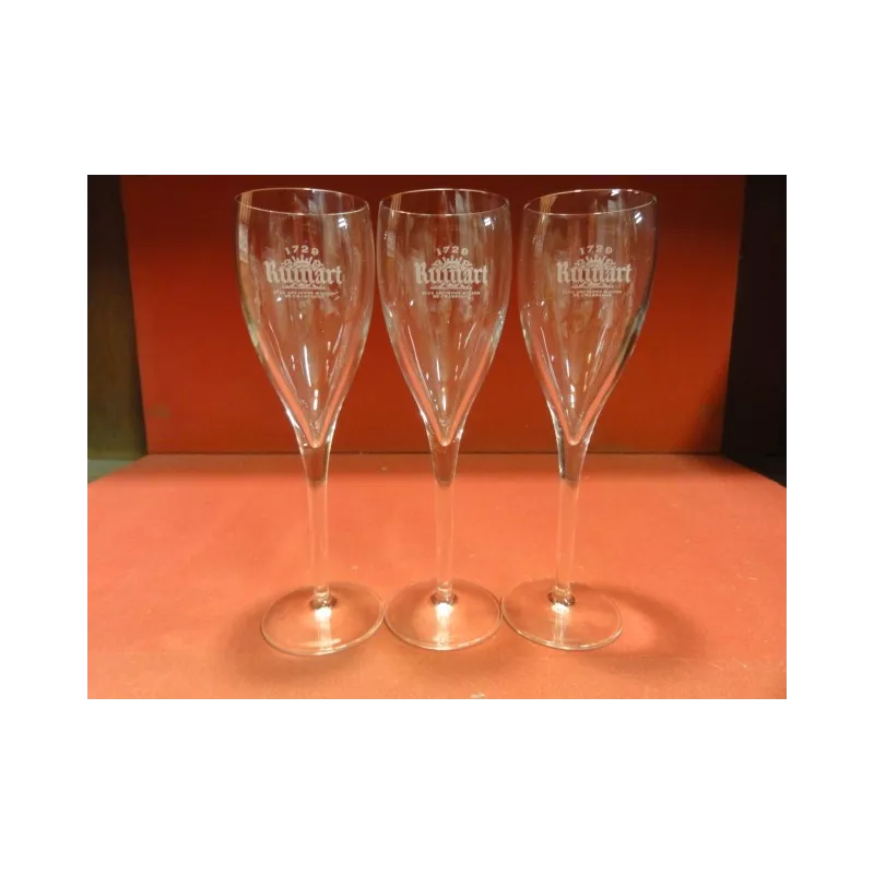 3 FLUTES A CHAMPAGNE RUINART 14CL