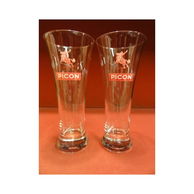 2 VERRES PICON 25CL HT. 18CM