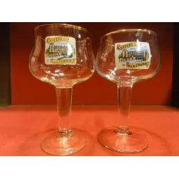 2 VERRES KASTEEL BIER 25CL DIFFERENTS