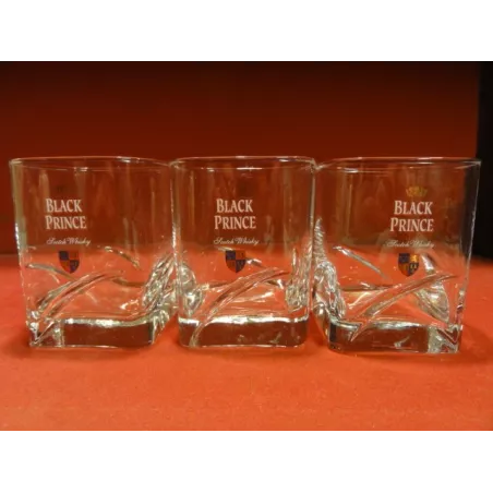 3 VERRES WHISKY  BLACK PRINCE 