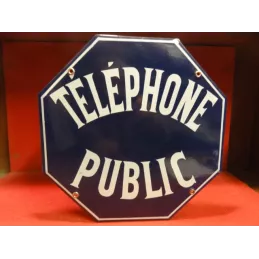 1 PLAQUE EMAILLEE TELEPHONE PUBLIC