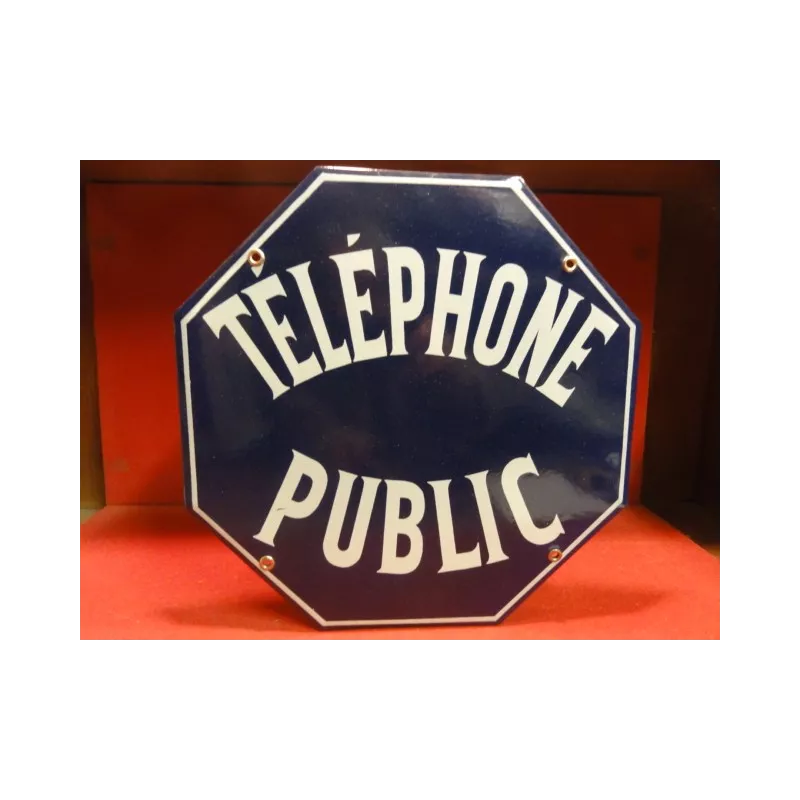 1 PLAQUE EMAILLEE TELEPHONE PUBLIC