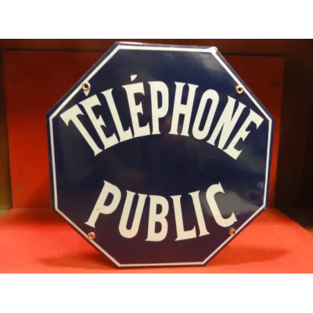 1 PLAQUE EMAILLEE TELEPHONE PUBLIC