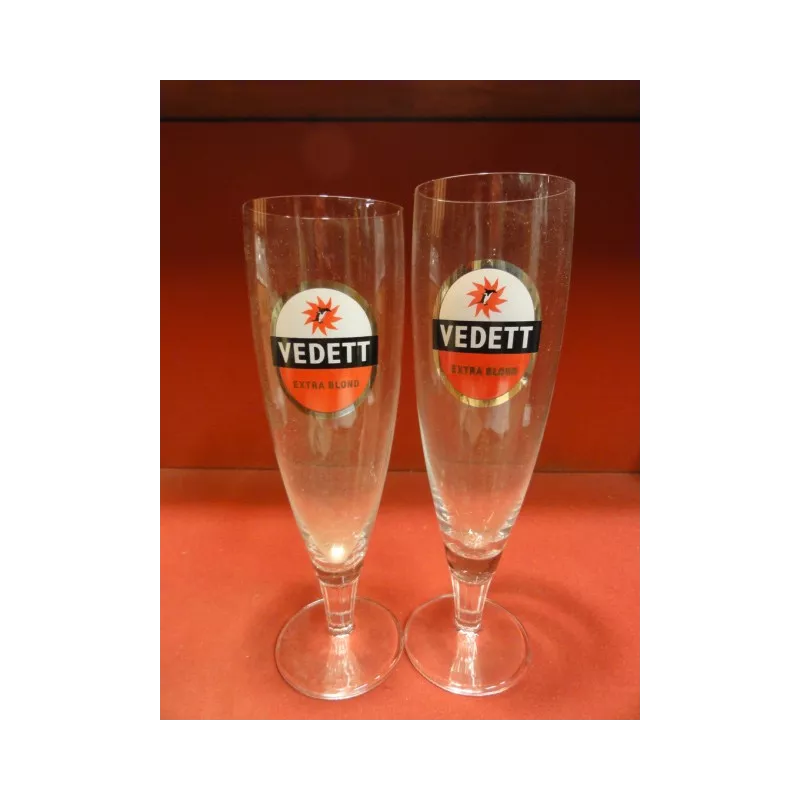 2 VERRES VEDETT 33CL ET 40CL