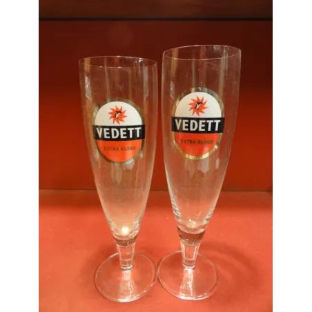 2 VERRES VEDETT 33CL ET 40CL