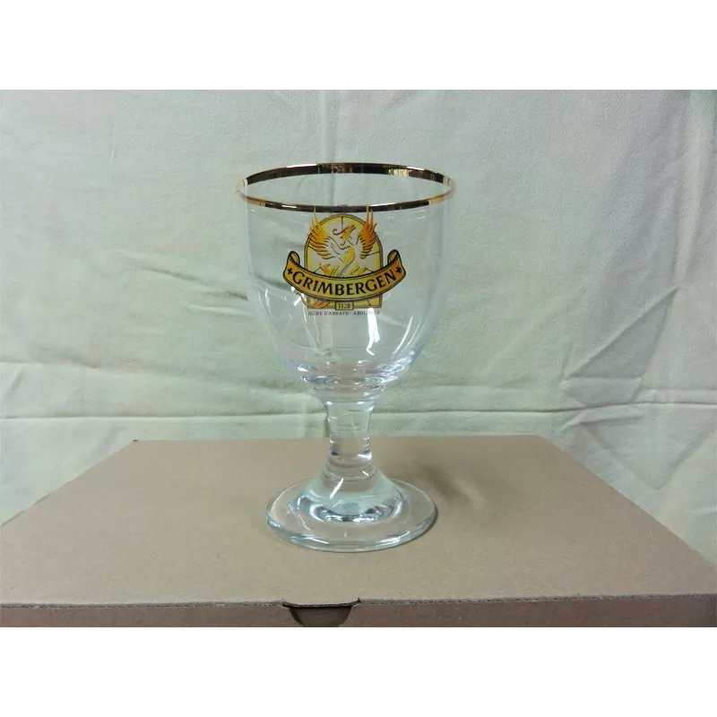 boite de 6 verres grimbergen logo jaune 25cl