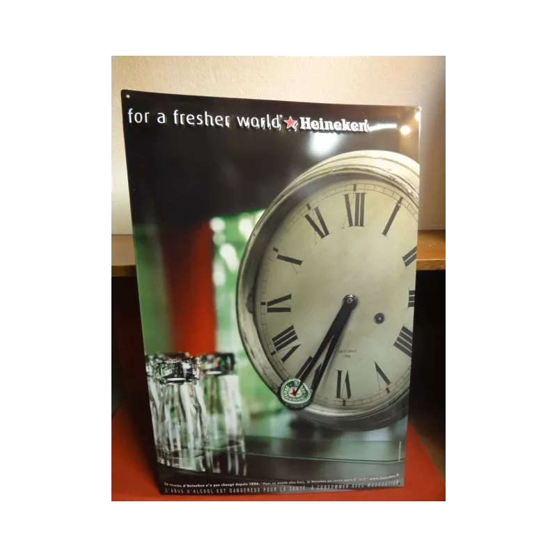 1 TOLE HEINEKEN  " HORLOGE"