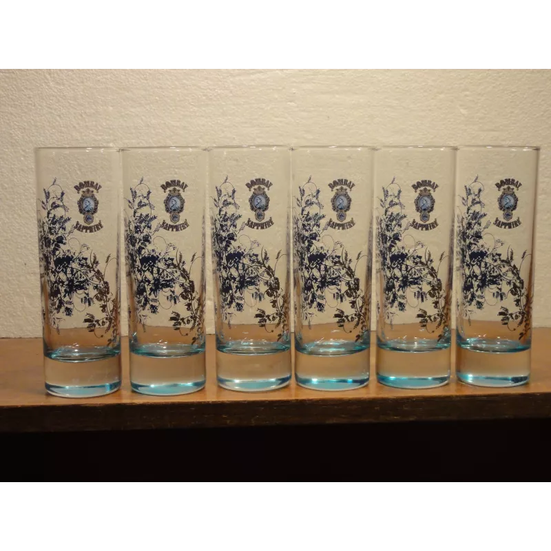 6 VERRES BOMBAY SAPHIRE 22CL