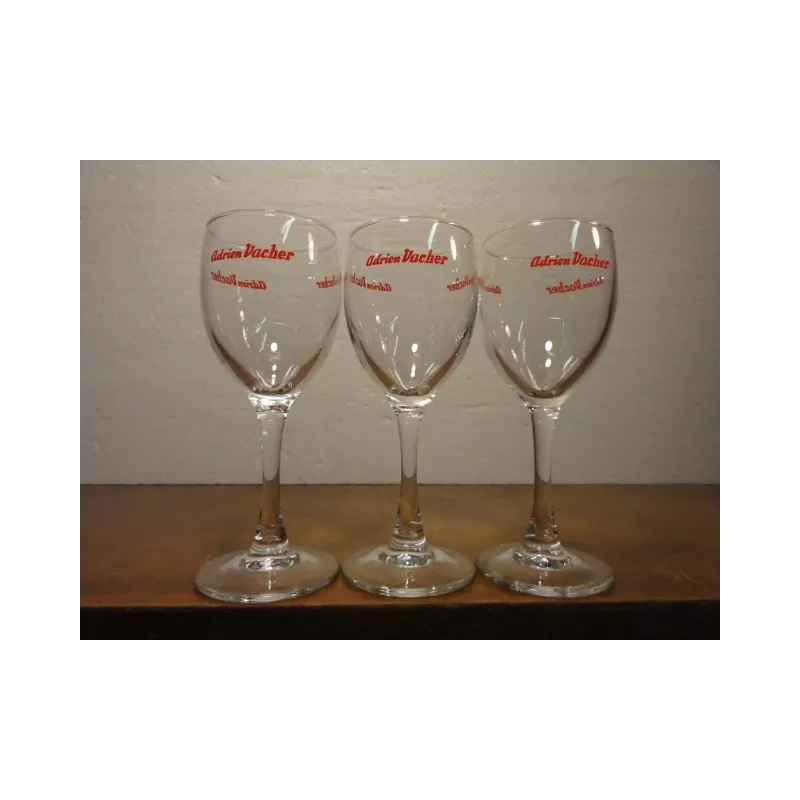 3 VERRES  A VIN BLANC  ADRIEN VACHER