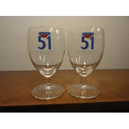 2 VERRES PASTIS 51 17CL HT.11.70CM