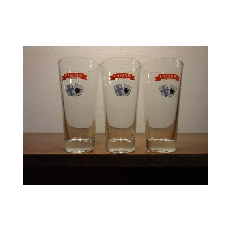 3 VERRES CASANIS ANISETTE 12CM