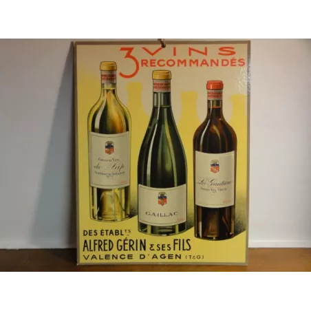 CARTON VIN  ALFRED GERIN &SES FILS 