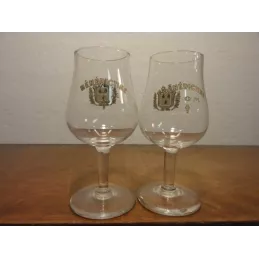 2 VERRES BENEDICTINE 8CL HT. 11CM