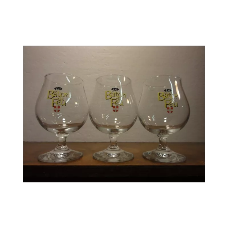 3 VERRES BATON DE FEU 30CL