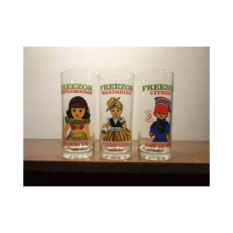 3 VERRES SIROP CUSENIER FREEZOR