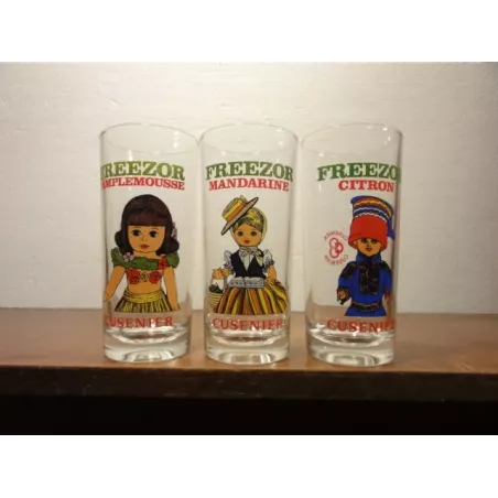 3 VERRES SIROP CUSENIER FREEZOR