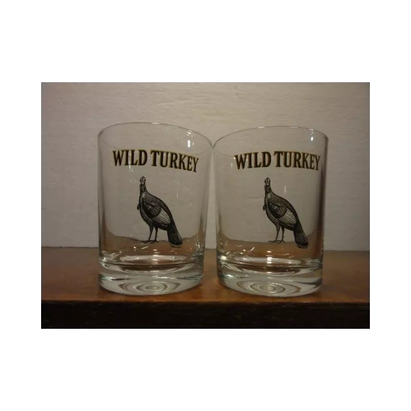 2 VERRES WHISKY WILD TURKEY 