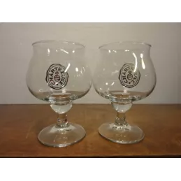 2 VERRES CHARTREUSE  DOUBLE LISERE