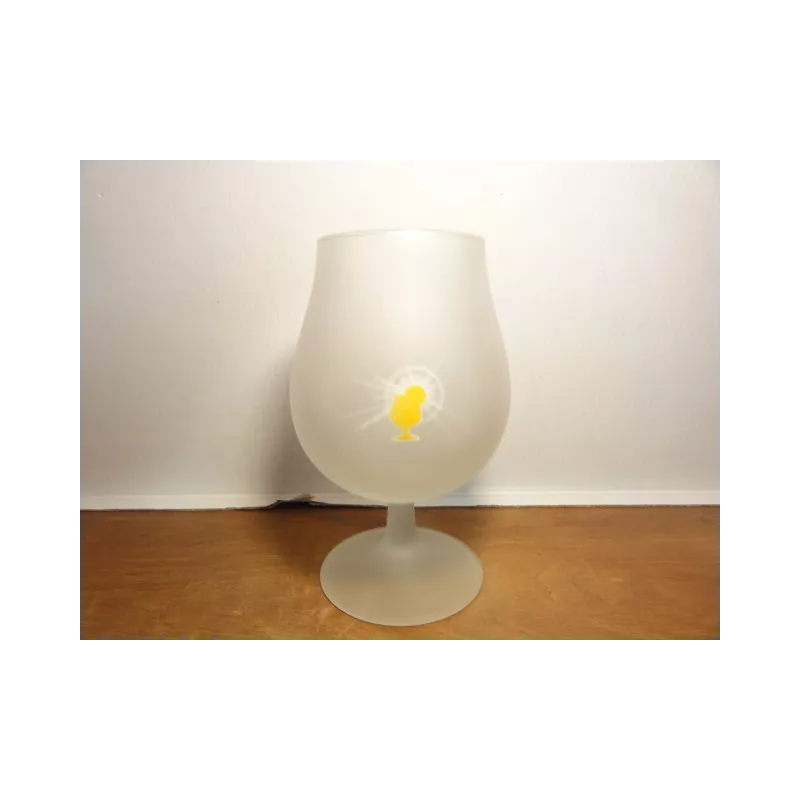 Verre Givré 33cl 'Tête Rigolote' - Fermeture Bambou Et Paille - Collection Frozen Glass