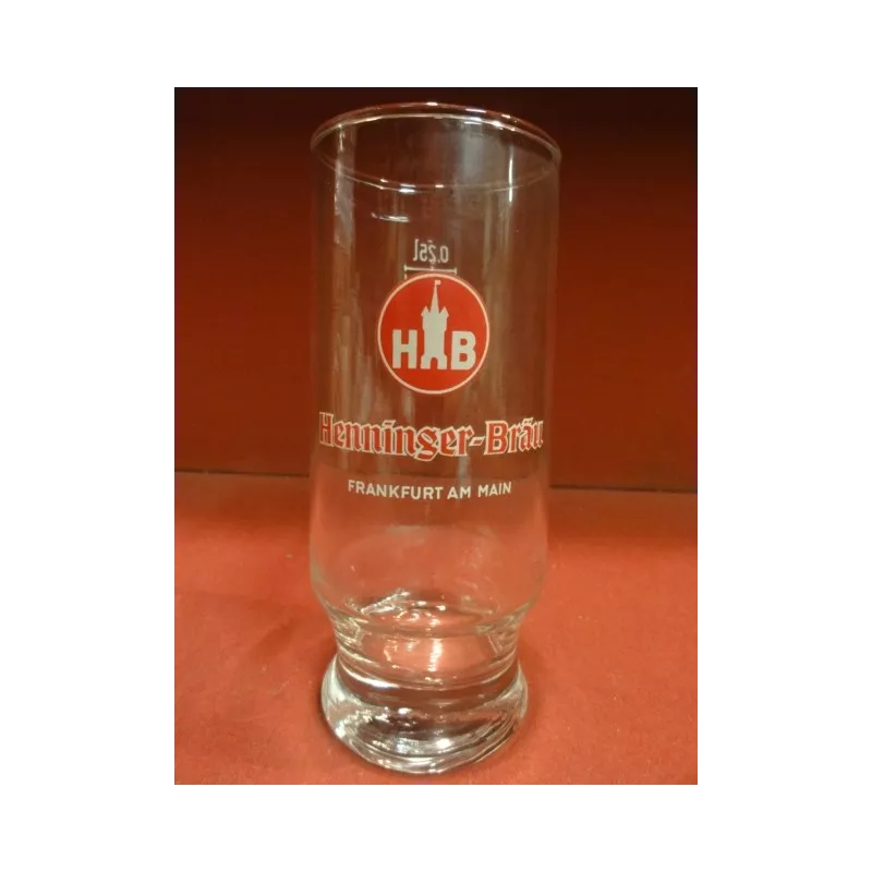 1 VERRE HENNINGER-BRAU 25CL