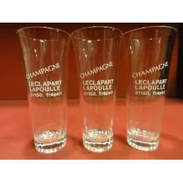 3 VERRES CHAMPAGNE LECLAPART LAPOULLE 10CL