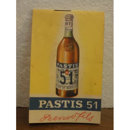 1 CARNET PASTIS 51  PERNOD 45