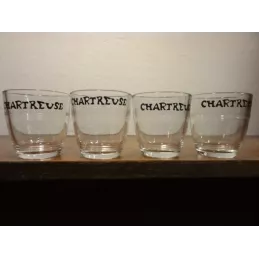 4 VERRES CHARTREUSE 8CL