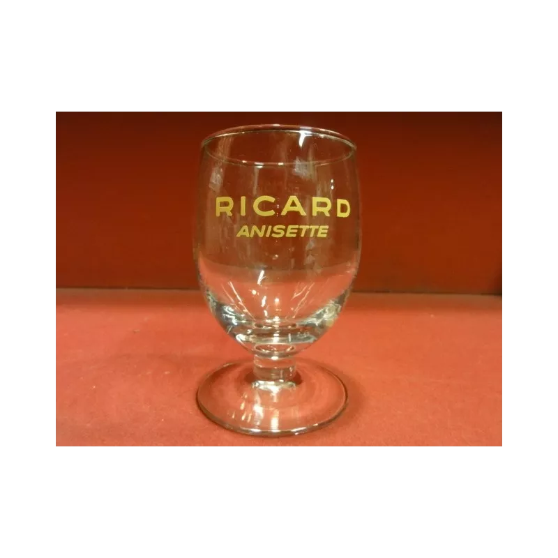 2 ANCIENS VERRES RICARD ANISETTE 17CL LOGO JAUNE