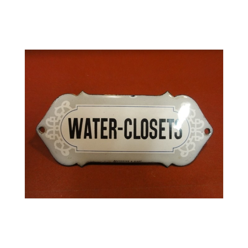 PLAQUE EMAILLEE WATER-CLOSETS