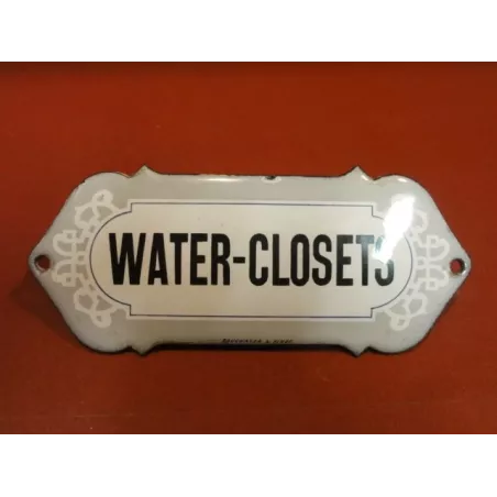 PLAQUE EMAILLEE WATER-CLOSETS