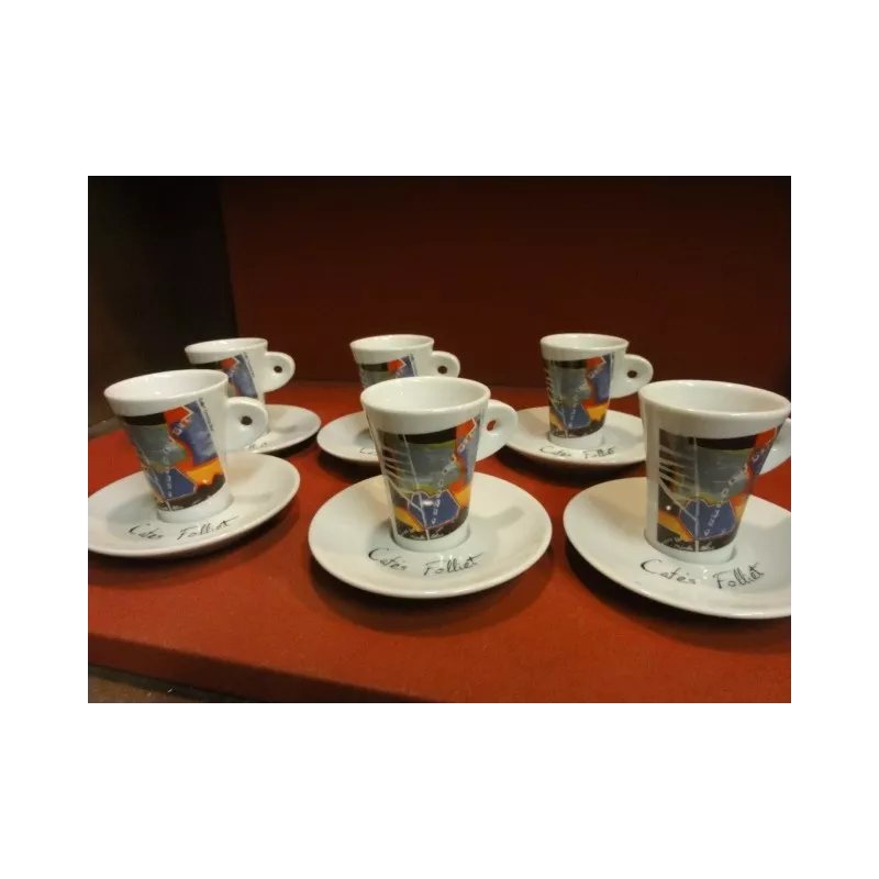 6 TASSES A CAFE FOLLIET