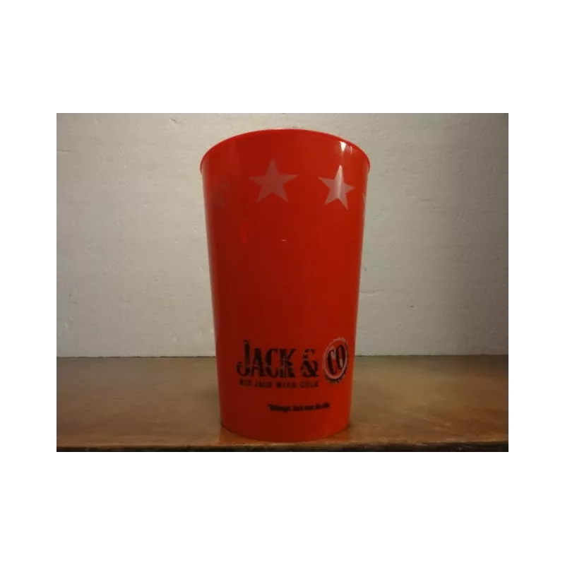 1 GOBELET ROUGE JACK DANIEL'S HT. 10.60CM