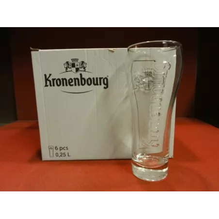 6 VERRES KRONENBOURG 25CL NOUVEAU MODELE